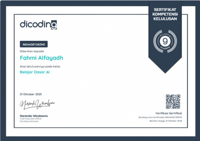 AI Fundamentals Certificate